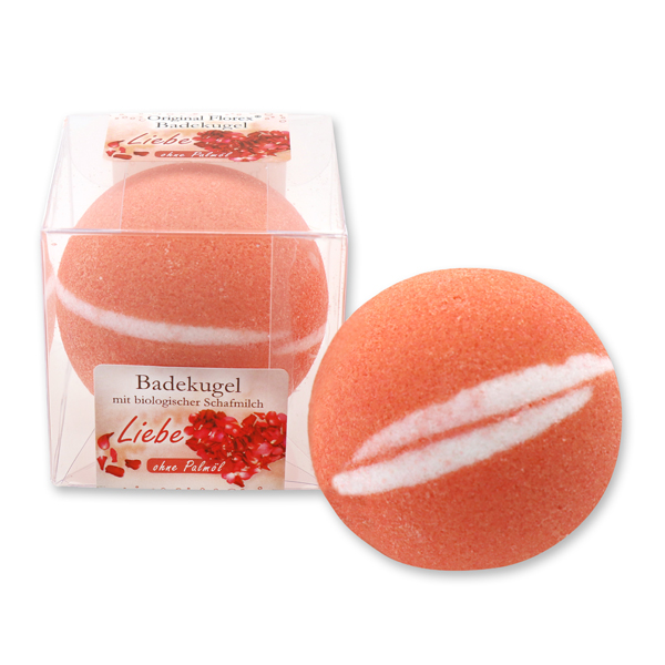 Bath ball with sheep milk 125g in a box, Love 