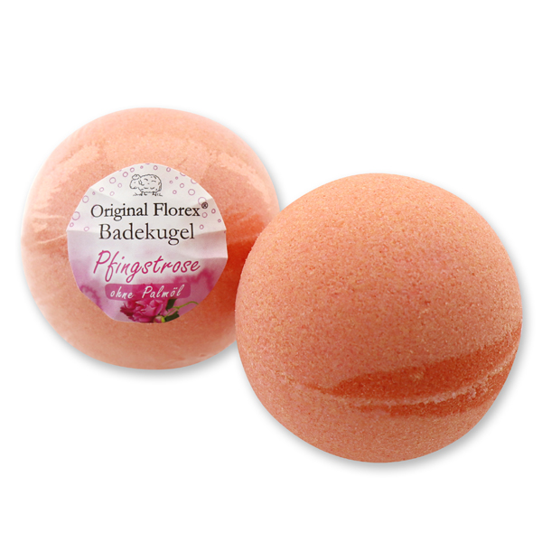 Bath ball with sheep milk 125g, Peony 