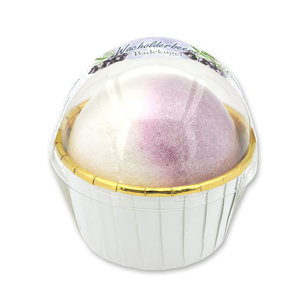 Bath ball with sheep milk 125g in a cases modern, Juniper berry 