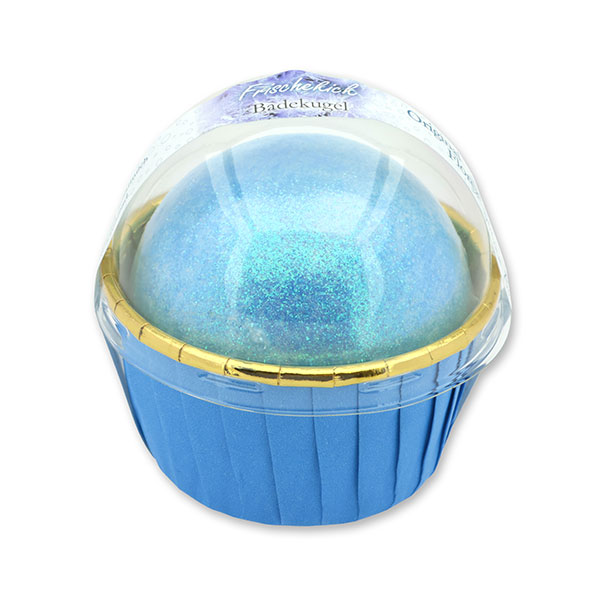 Glitter bath ball with sheep milk 125g in a cases modern, Refreshing 