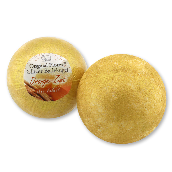 Bath ball with sheep milk 130g, Orange-cinnamon 