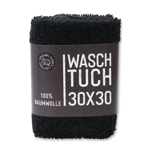 Waschtuch 30x30cm "Black Edition", Schwarz 