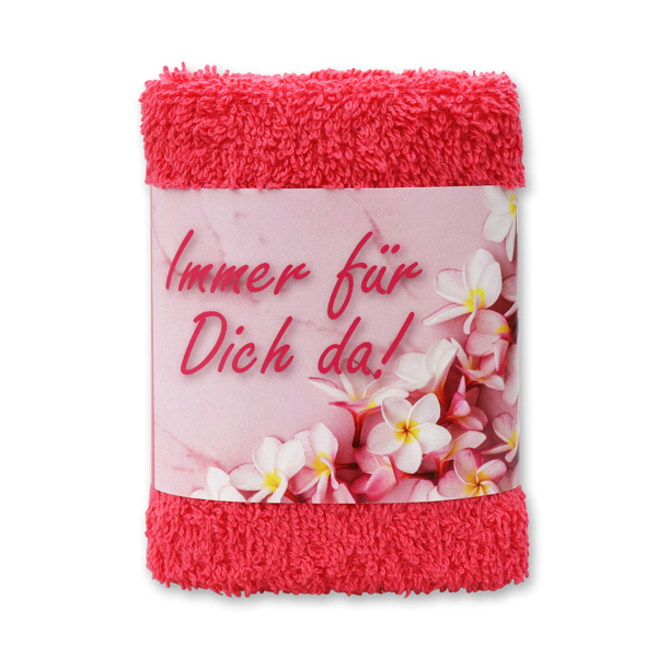 Waschtuch 30x30cm "Immer für Dich da!", pink 