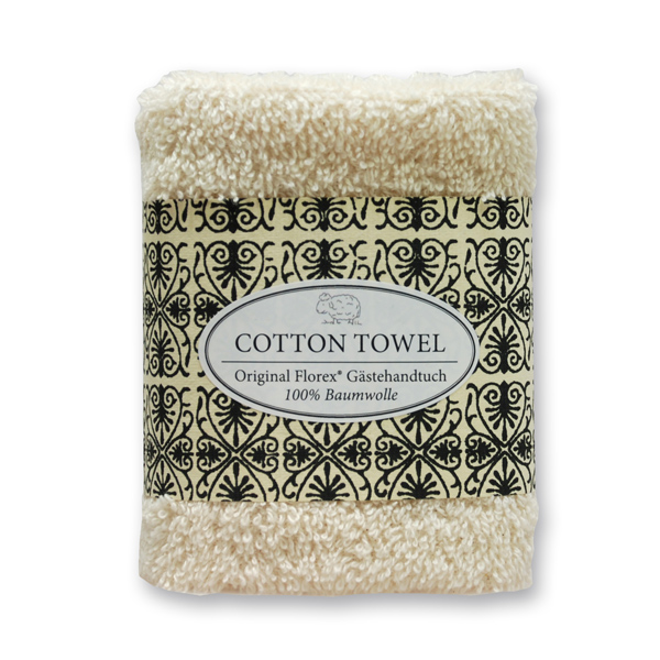 Hand towel 30x30cm "Black Edition", creme 