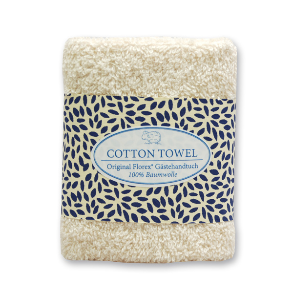 Hand towel 30x30cm "Light Blue Edition", creme 