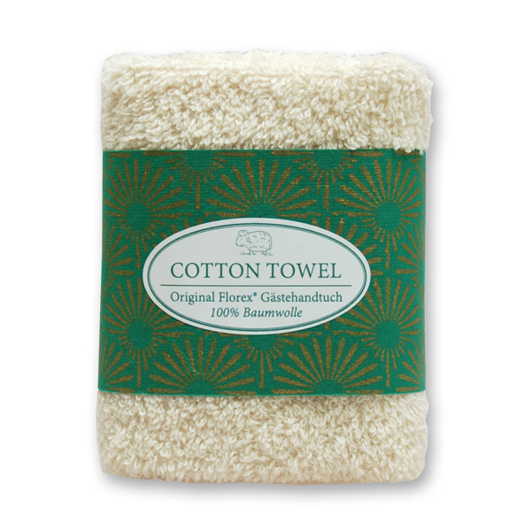 Hand towel 30x30cm "Green Edition", creme 