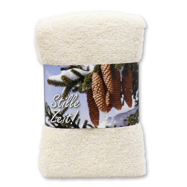 Gästehandtuch 30x50cm "Stille Zeit", creme 