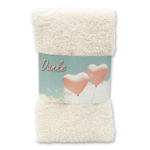 Guest towel 30x50cm "Danke", creme 