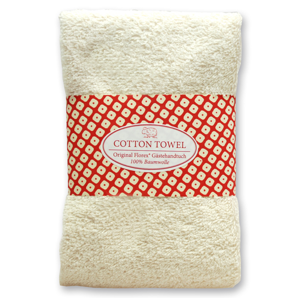 Guest towel 30x50cm "Red Edition", creme 