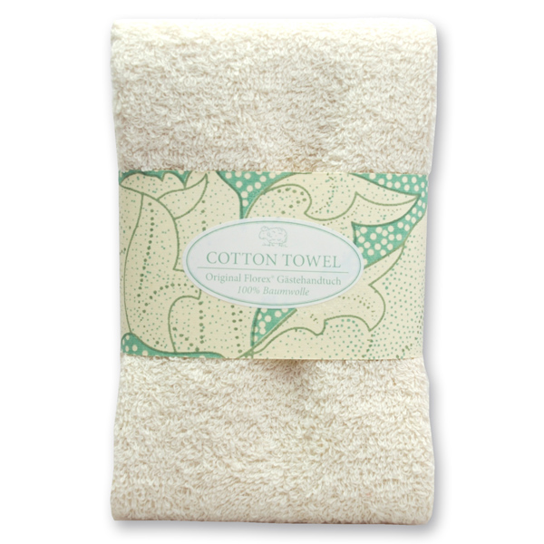 Guest towel 30x50cm "Turquoise Edition", creme 