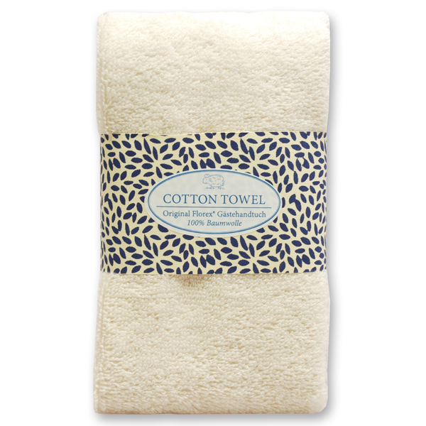 Guest towel 30x50cm "Light Blue Edition", creme 