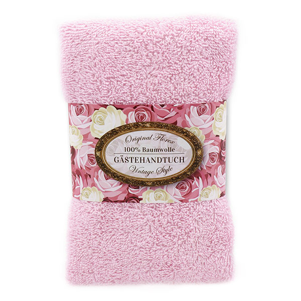 Towel 30x50cm "Vintage motif 151", light pink 