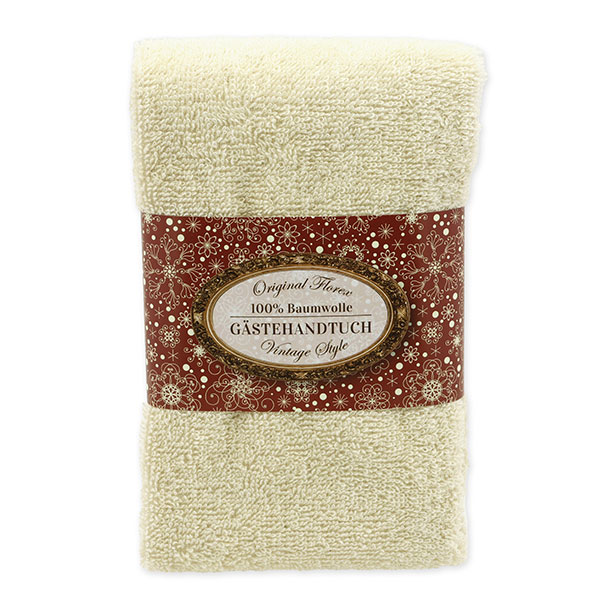 Towel 30x50cm "Vintage motif 182", cream 