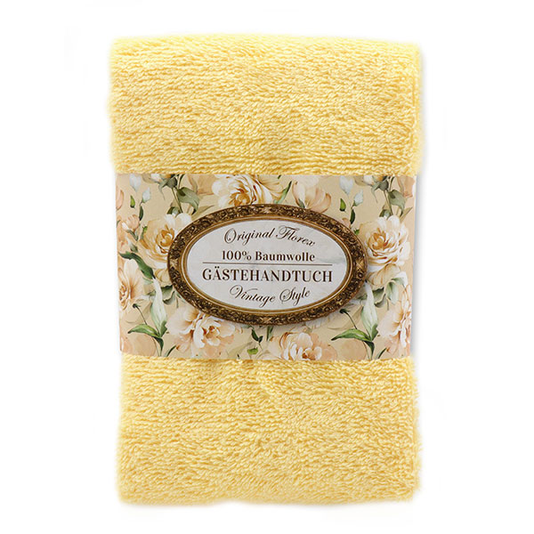 Towel 30x50cm "Vintage motif 201", light orange 