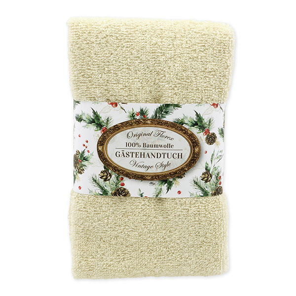 Towel 30x50cm "Vintage motif 224", cream 