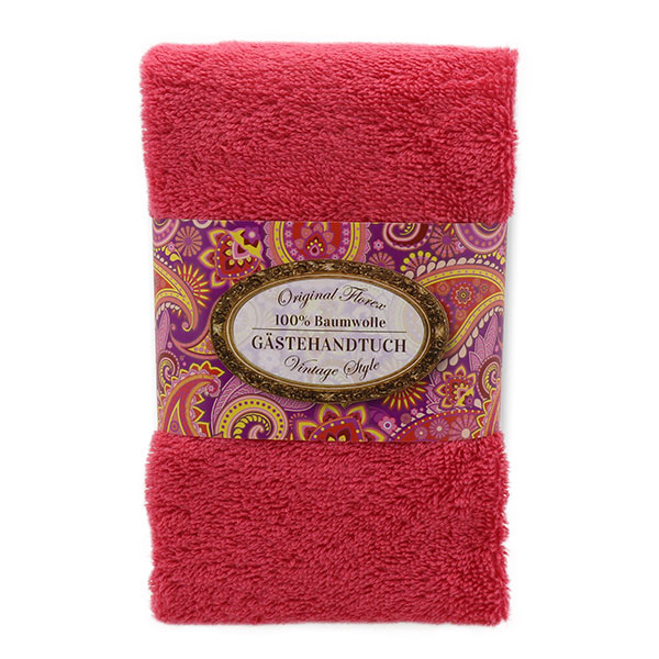 Towel 30x50cm "Vintage motif 34", pink 
