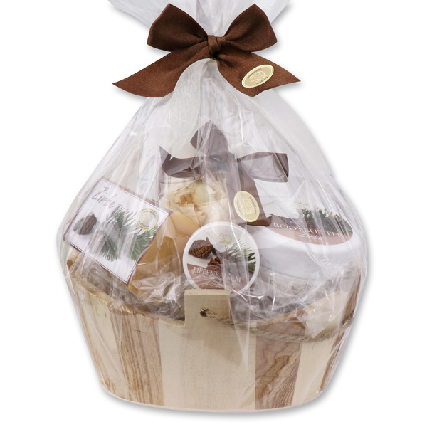 Gift set swiss pine in wooden basket 