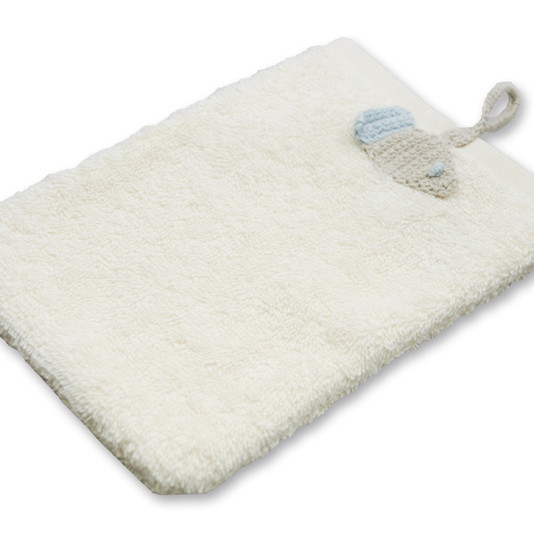 Waschlappen mit gehäkelten Fisch 