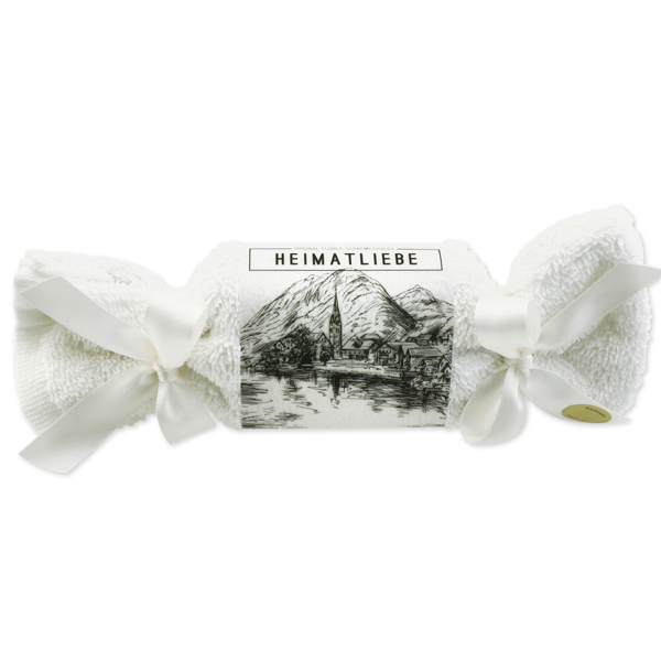 Sheep milk soap 100g in a washcloth "Heimatliebe", Edelweiss 