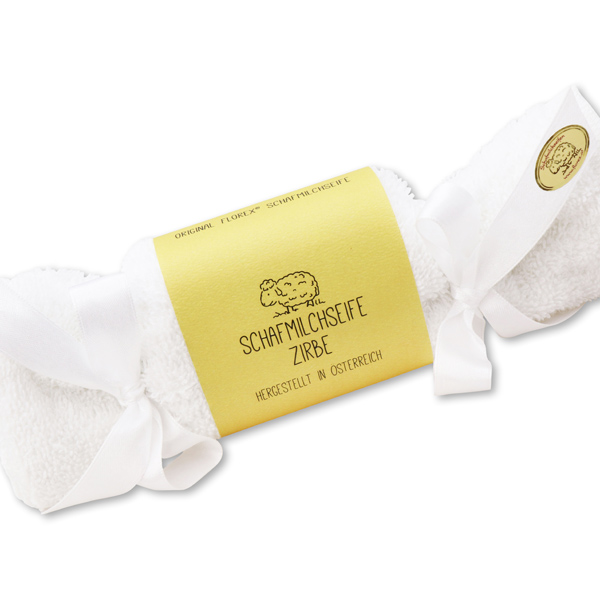 Sheep milk soap 100g in a washcloth "Einfach Lina", Swiss Pine 