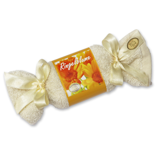 Schafmilchseifen Waschzuckerl mit Mascherl eckig 100g, Ringelblume 
