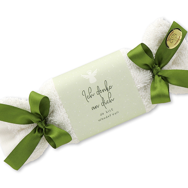 Sheep milk soap 100g in a washcloth "Ich denke an dich...", Verbena 
