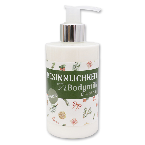 Body milk with sheep milk 250ml in a dispenser "Besinnlichkeit", Verbena 