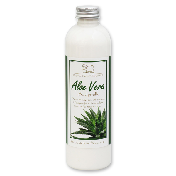 Bodymilk mit biologischer Schafmilch 250ml in der Flasche, Aloe Vera 