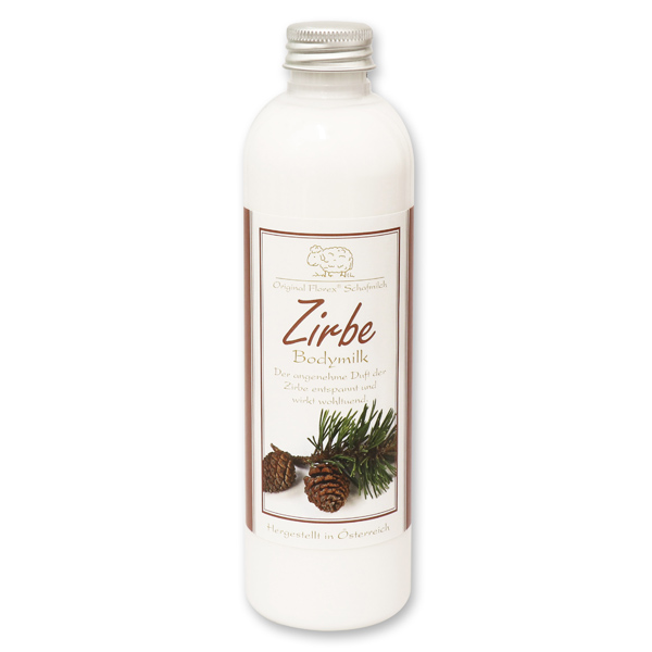 Bodymilk with organic sheep milk 250ml in the bottle, Swiss Pine 