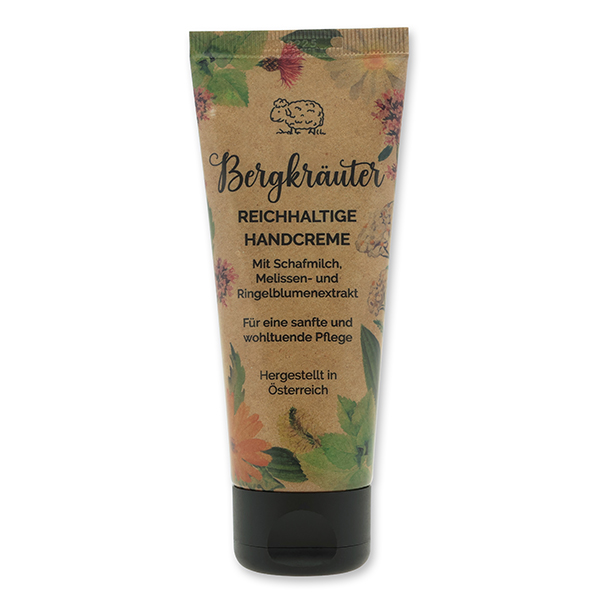 Hand cream with organic sheep milk 75ml "feel-good time", Mountain herbs 