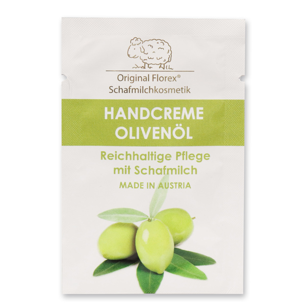 Handcreme mit biologischer Schafmilch 3ml Tester, Olivenöl 