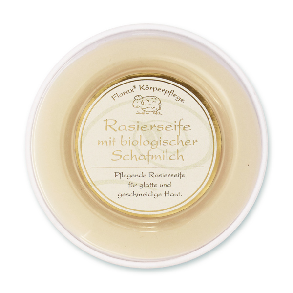 Shaving soap with sheep milk 100g in a box with label 