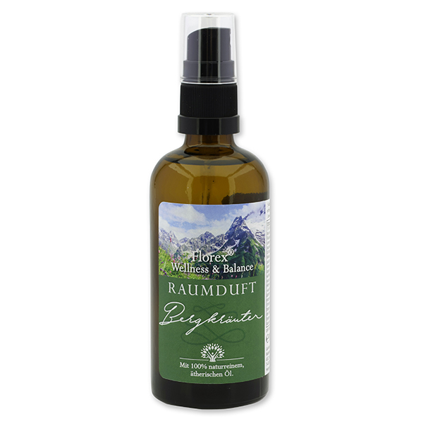 Room scent 100ml in a spray dispenser, with 100% essential oil, Mountain herbs 