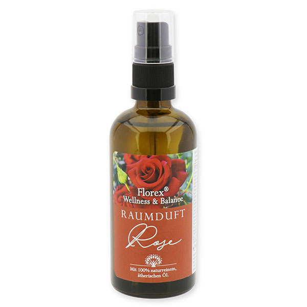 Raumduft-Spray 100ml, mit 100% ätherischem Öl, Rose 