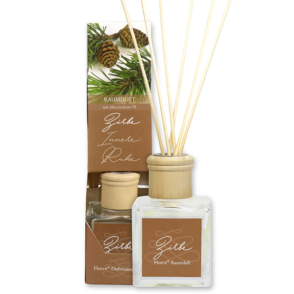 Room scent 100ml with essential oil, with sticks, Swiss pine 