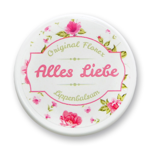 Lippenbalsam 10ml "Alles Liebe", Pfingstrose 