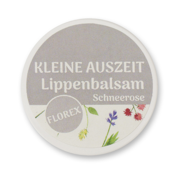 Lip balm 10ml "Kleine Auszeit", Christmas Rose White 