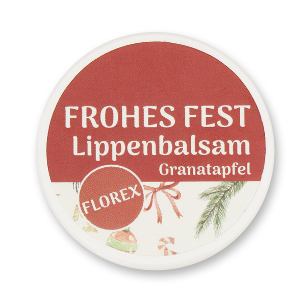 Lippenbalsam 10ml "Frohes Fest", Granatapfel 