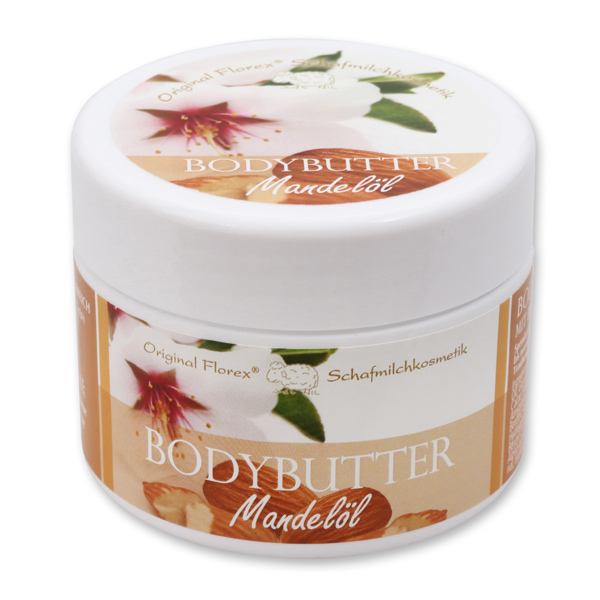 Body butter with organic sheep milk 125ml, Almond Oil 