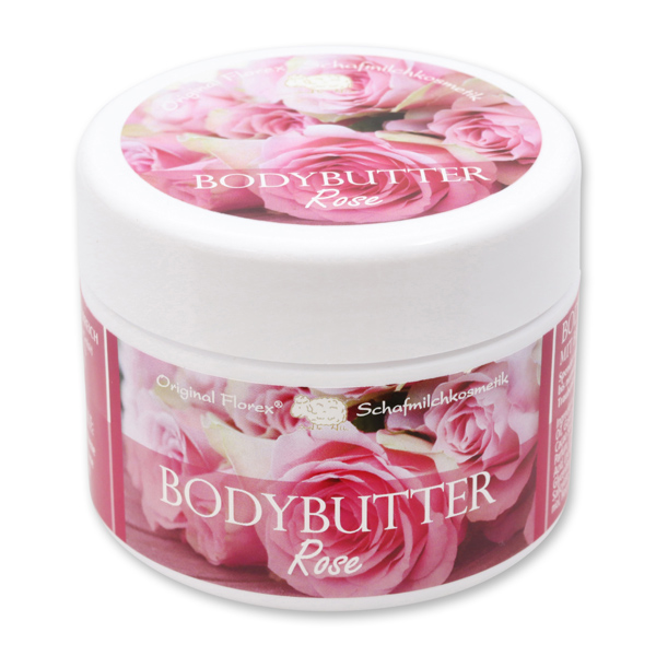 Body butter with organic sheep milk 125ml, Rose 