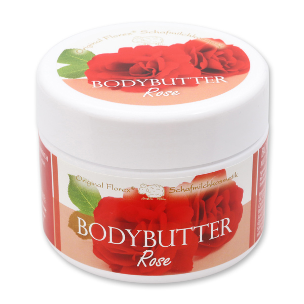 Body butter with organic sheep milk 125ml, Rose 