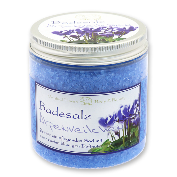 Bath salt 300g in a container modern, Cyclamen 