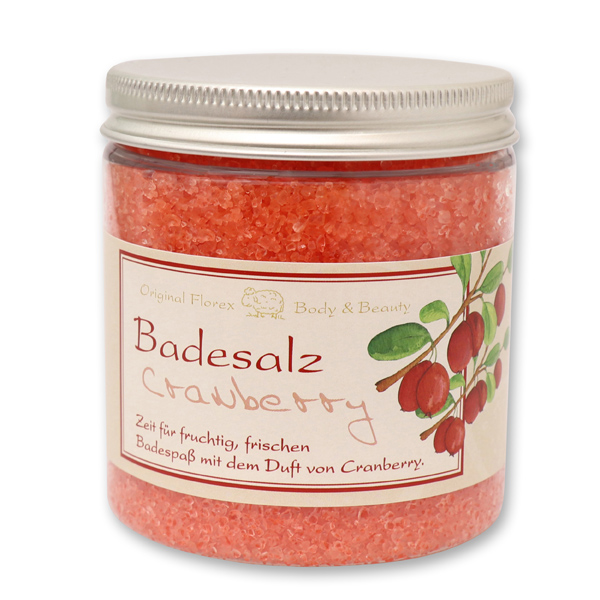 Badesalz 300g in der Dose klassisch, Cranberry 