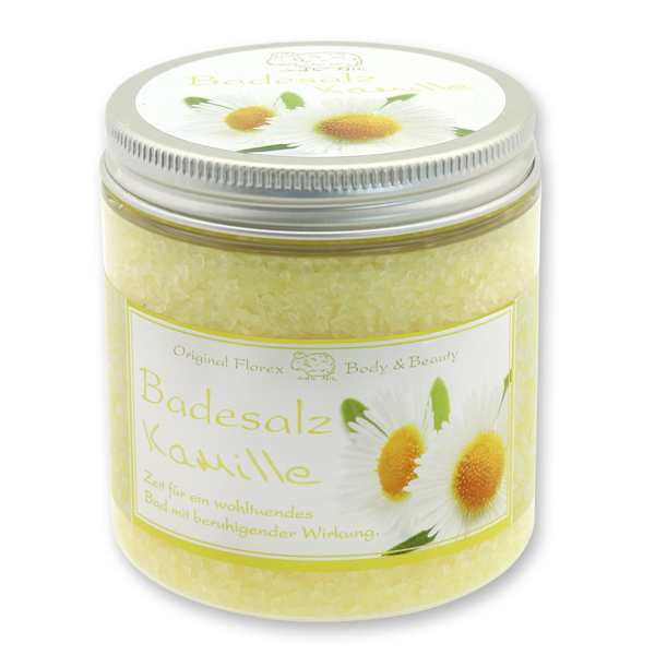 Badesalz 300g in der Dose modern, Kamille 