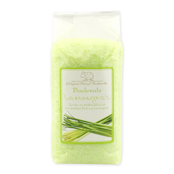 Bath salt 1kg in a cellophane bag, lemongras 