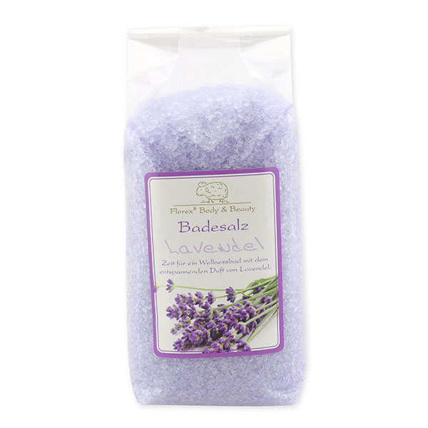 Bath salt 1kg in a cellophane bag, Lavender 