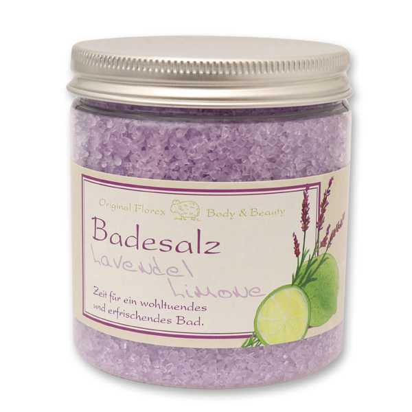 Bath salt 300g in a container classical, Lavender lime 