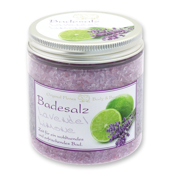 Badesalz 300g in der Dose modern, Lavendel Limone 