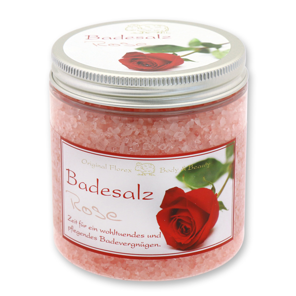 Bath salt 300g in a container modern, Rose 