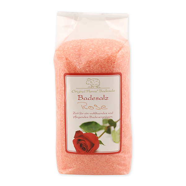 Bath salt 1kg in a cellophane bag, Rose 